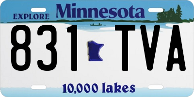 MN license plate 831TVA