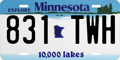 MN license plate 831TWH
