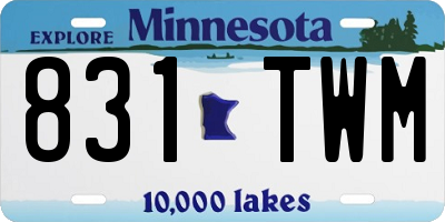 MN license plate 831TWM