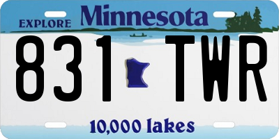 MN license plate 831TWR