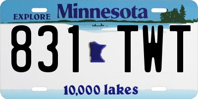 MN license plate 831TWT