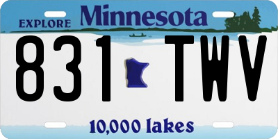 MN license plate 831TWV