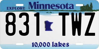 MN license plate 831TWZ