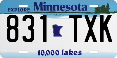 MN license plate 831TXK