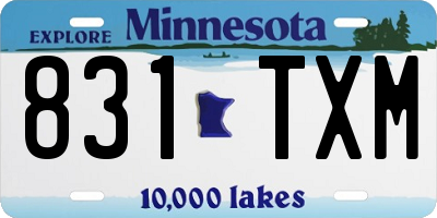 MN license plate 831TXM