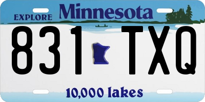 MN license plate 831TXQ