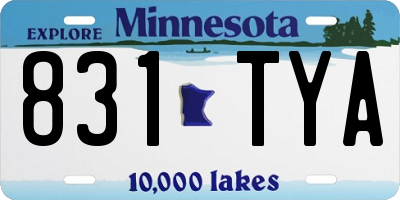MN license plate 831TYA