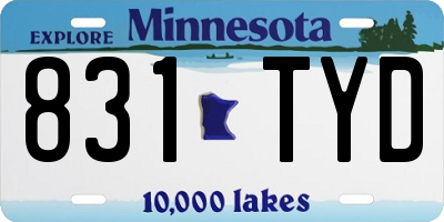 MN license plate 831TYD