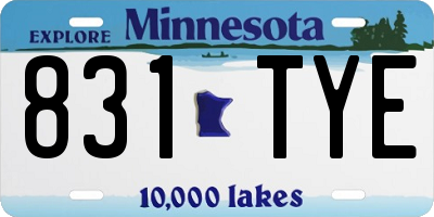 MN license plate 831TYE