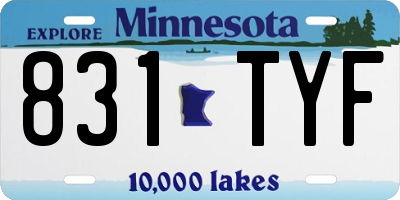 MN license plate 831TYF