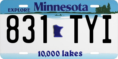 MN license plate 831TYI