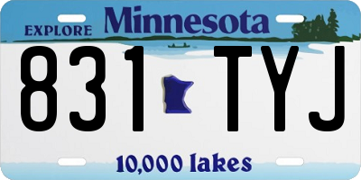 MN license plate 831TYJ