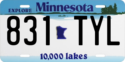 MN license plate 831TYL