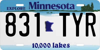 MN license plate 831TYR