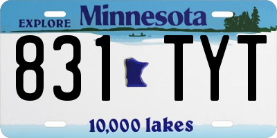 MN license plate 831TYT