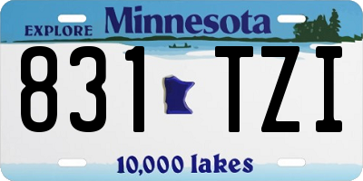 MN license plate 831TZI
