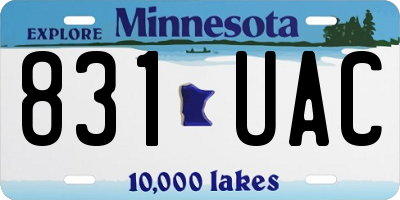 MN license plate 831UAC