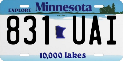 MN license plate 831UAI