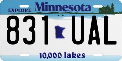 MN license plate 831UAL