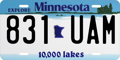 MN license plate 831UAM