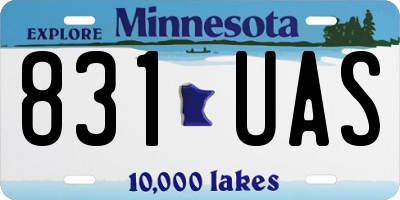 MN license plate 831UAS
