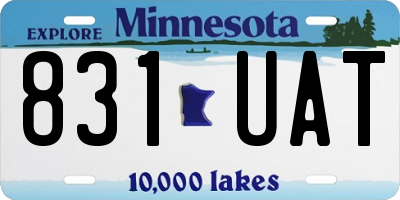 MN license plate 831UAT