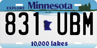 MN license plate 831UBM