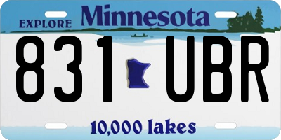 MN license plate 831UBR