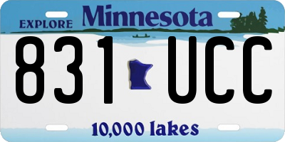 MN license plate 831UCC