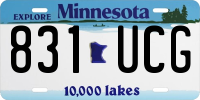 MN license plate 831UCG