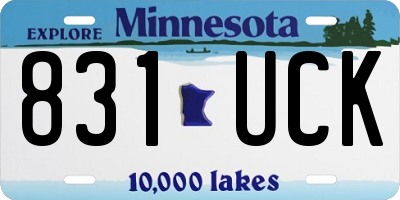 MN license plate 831UCK