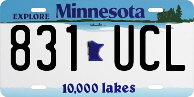 MN license plate 831UCL