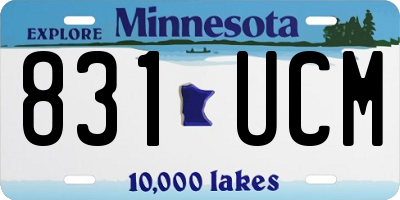 MN license plate 831UCM