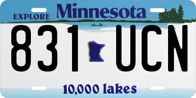 MN license plate 831UCN