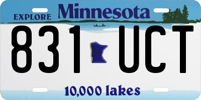 MN license plate 831UCT