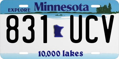 MN license plate 831UCV