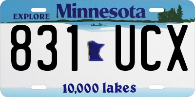 MN license plate 831UCX