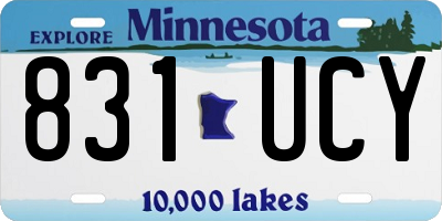 MN license plate 831UCY