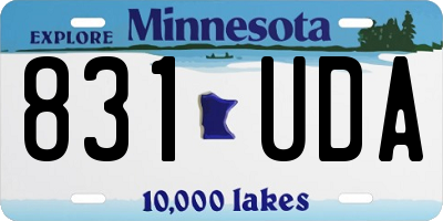 MN license plate 831UDA