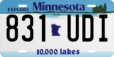MN license plate 831UDI