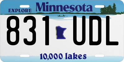 MN license plate 831UDL