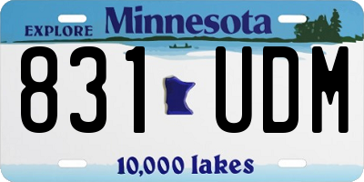 MN license plate 831UDM