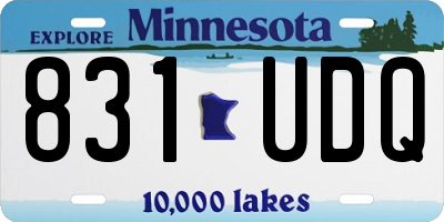 MN license plate 831UDQ