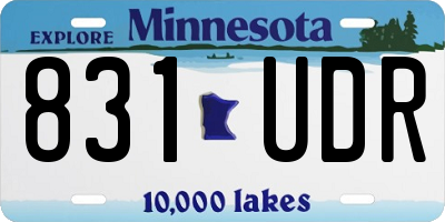 MN license plate 831UDR