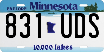 MN license plate 831UDS