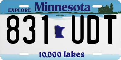 MN license plate 831UDT