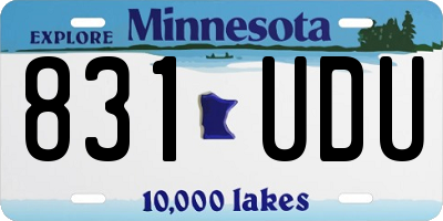 MN license plate 831UDU