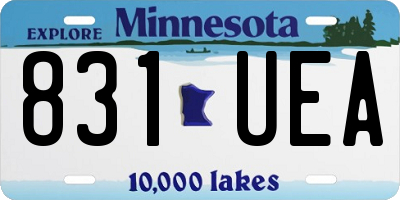 MN license plate 831UEA