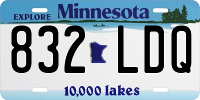 MN license plate 832LDQ