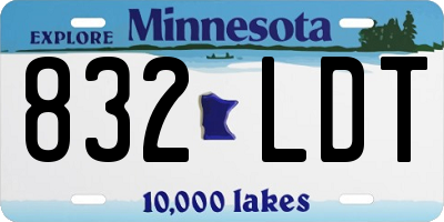 MN license plate 832LDT